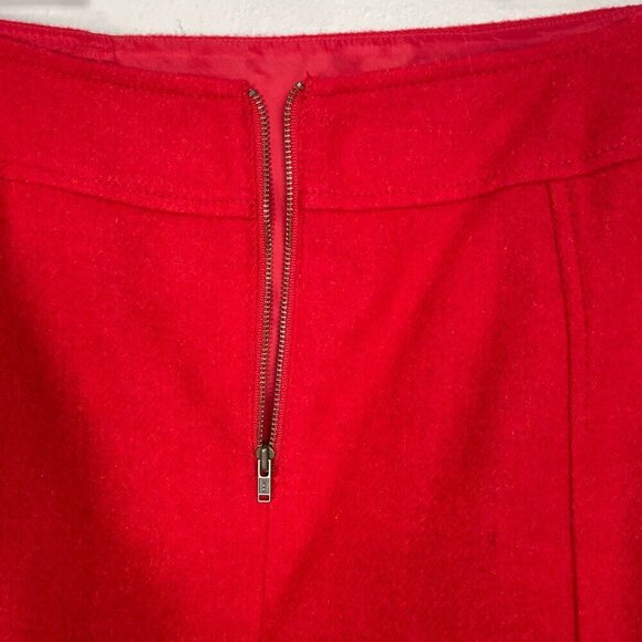 Talbots Petites Size 10p Wool blend Red Pencil Skirt | Office, coquette, holiday - Picture 6 of 8